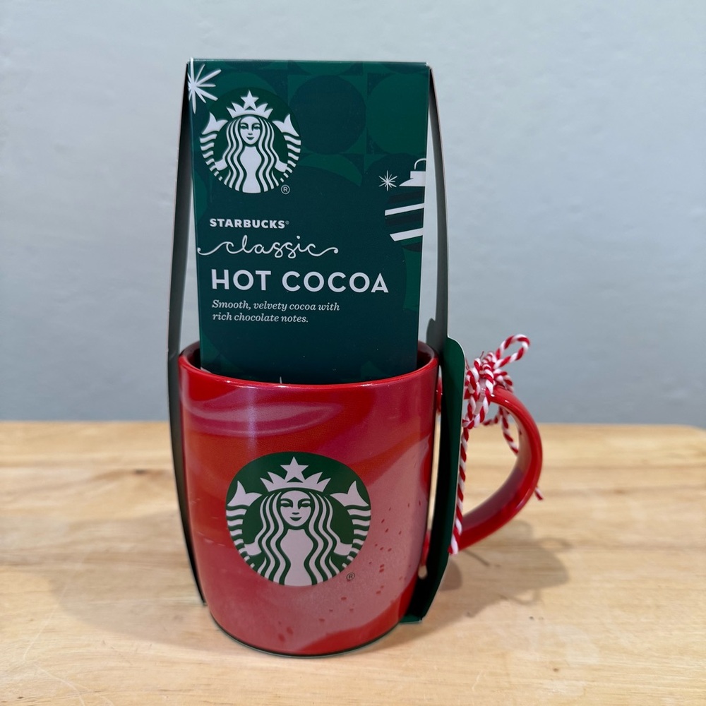 Starbucks Red Mug with Hot Cocoa Set